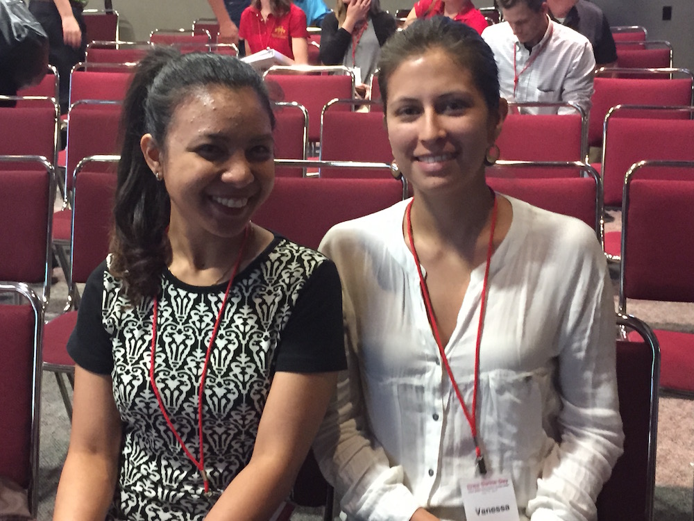 Charmaine and Vanessa at the Iowa Swine Day