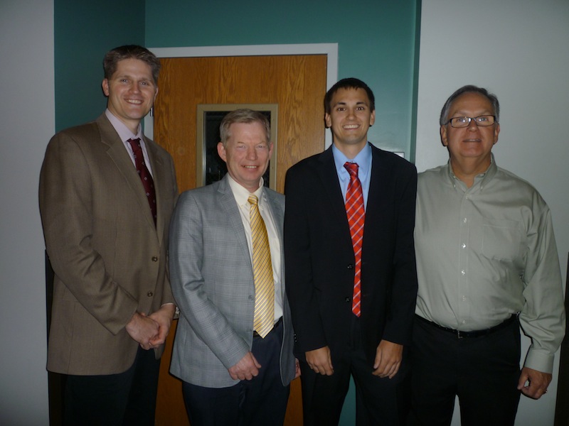 Neil Jaworski with his Master's thesis committee